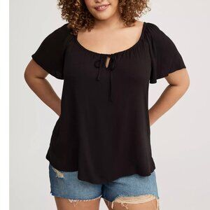 Torrid Flutter Short Sleeve Blouse